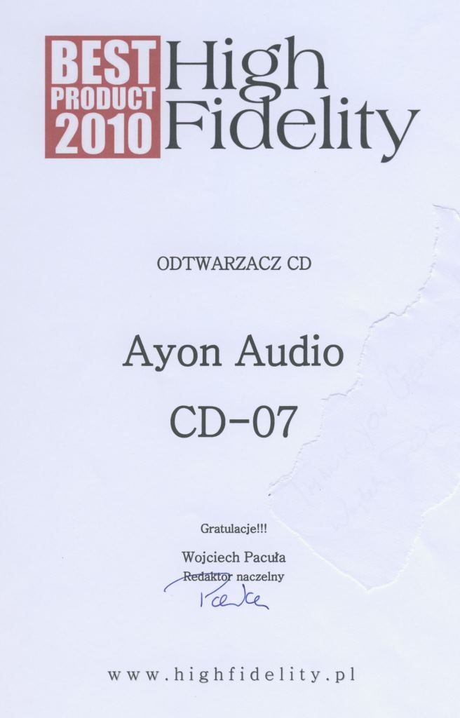 Ayon-CD-07_BestProduct2010_HF